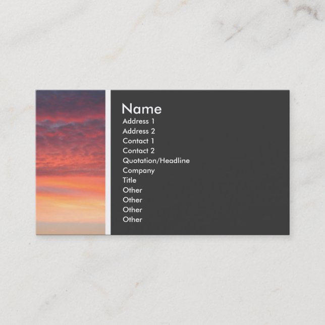 Texture Tone (Sunset) Business Card (Front)