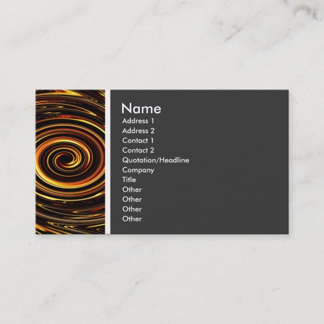 Texture Tone (Swirl) - IV Business Card (Front)