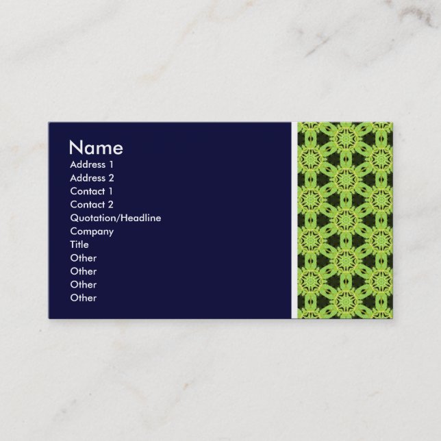 Texture Tone - Terrazzo 010- Deep Navy Business Card (Front)