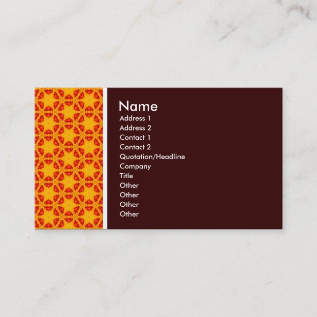 Texture Tone - Terrazzo 06 - Dark Brown Business Card (Front)