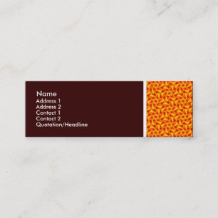 Texture Tone - Terrazzo Pattern 07 - Dark Brown Mini Business Card