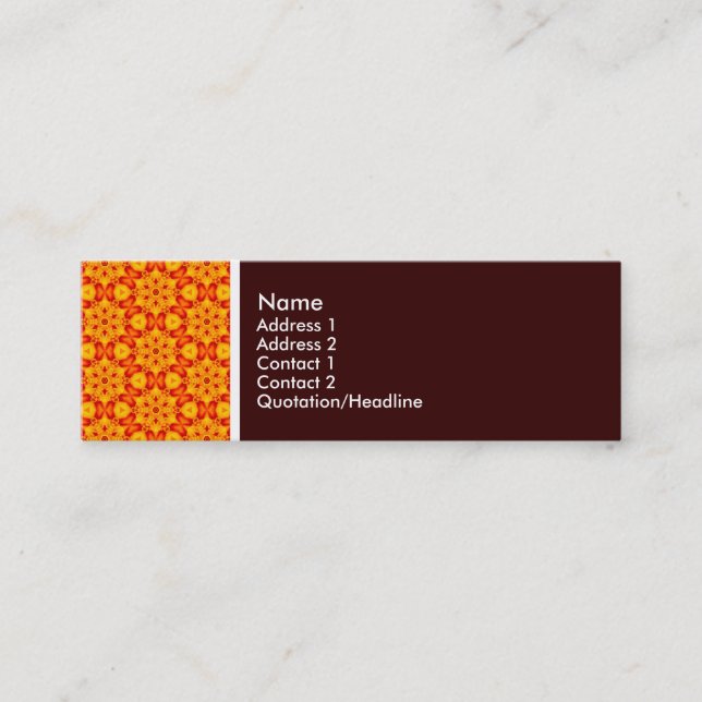 Texture Tone - Terrazzo Pattern 08 - Dark Brown Mini Business Card (Front)
