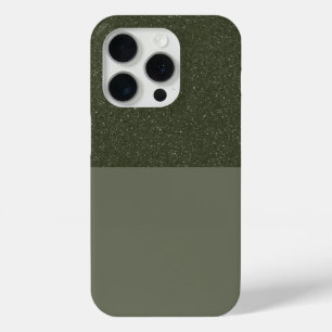 Texturé Top Moss Green iPhone 15 Pro Coque personn