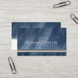 Texture velours bleu moderne Monogramme Carte de v