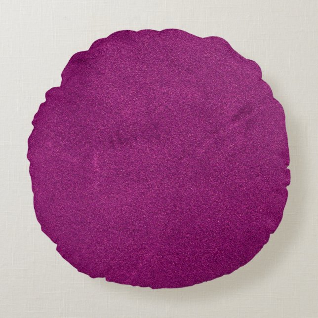 Texture velvet colour texture round pillow (Front)