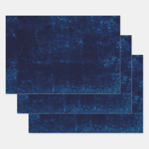 Texture Vintage Dark Blue Grunge Decoupage Wrapping Paper Sheet