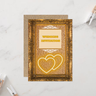 Texture Vintage de luxe Faire-part de mariage isla