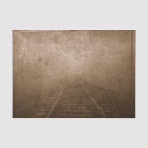 Texture Vintage Grunge Rustic Train Tracks Tissue Paper