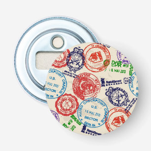 Texture with real stamps. bottle opener
