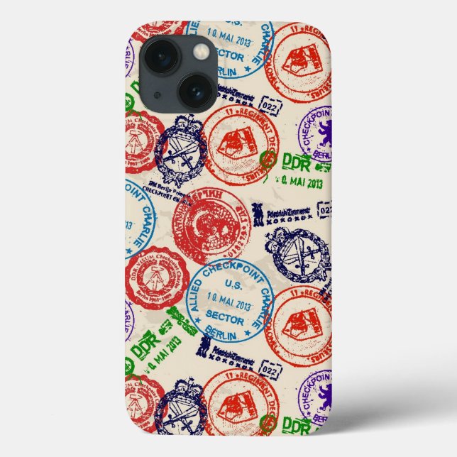 Texture with real stamps. Case-Mate iPhone case (Back)