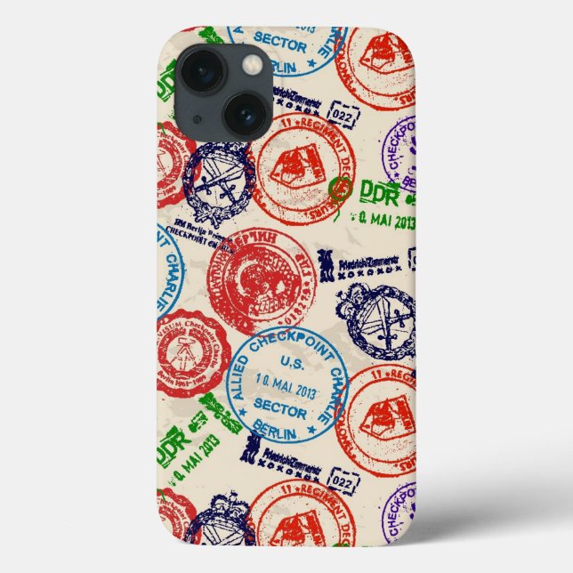 Texture with real stamps. Case-Mate iPhone case (Back)