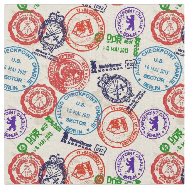 Texture with real stamps. fabric (Close Up)
