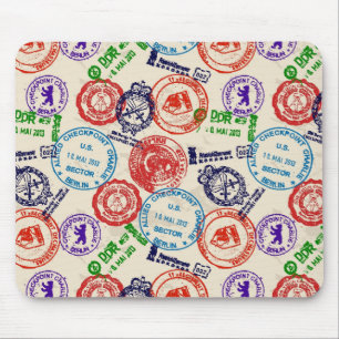 Texture with real stamps. mouse pad