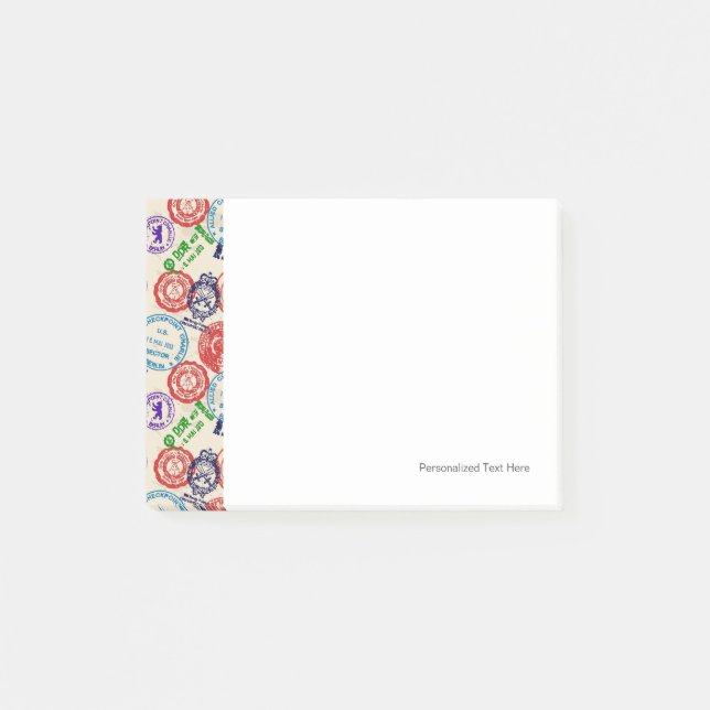 Texture with real stamps. post-it notes (Front)