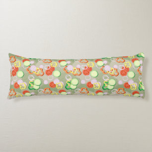 Texture With Slices Of Vegetables Body Pillow