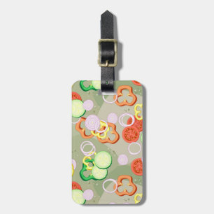Texture With Slices Of Vegetables Luggage Tag