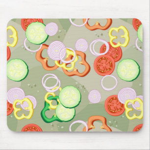 Texture With Slices Of Vegetables Mouse Pad