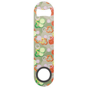 Texture With Slices Of Vegetables Speed Bottle Opener