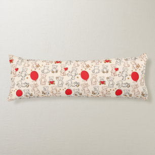 Texture With Teddy Bears Body Pillow