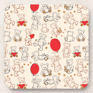 Texture With Teddy Bears Coaster