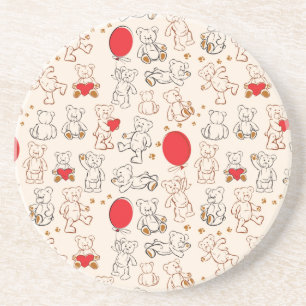Texture With Teddy Bears Coaster