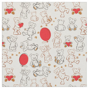 Texture With Teddy Bears Fabric