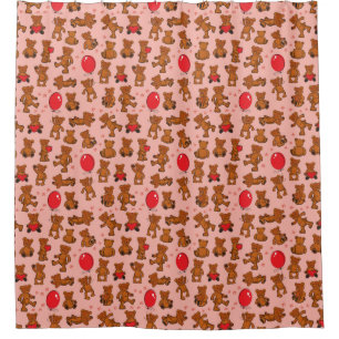 Texture With Teddy Bears, Hearts