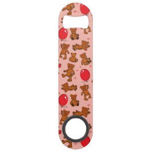 Texture With Teddy Bears, Hearts Speed Bottle Opener