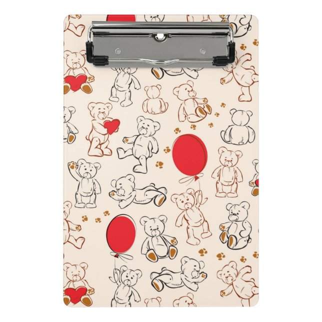 Texture With Teddy Bears Mini Clipboard (Front)