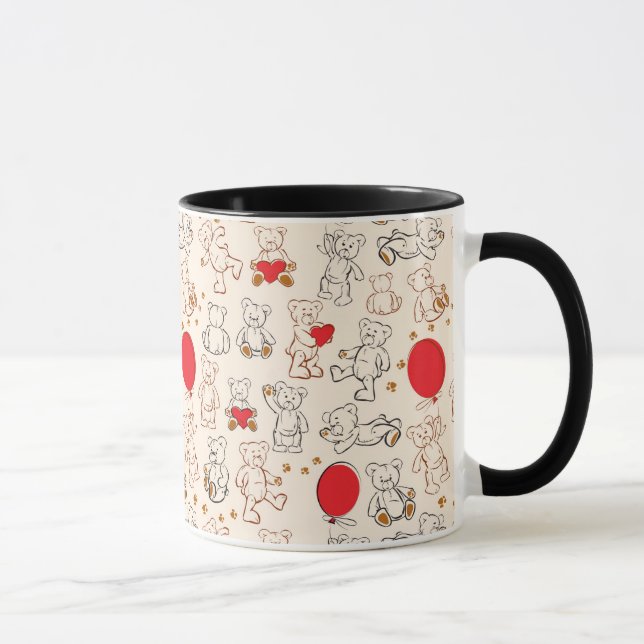 Texture With Teddy Bears Mug (Right)