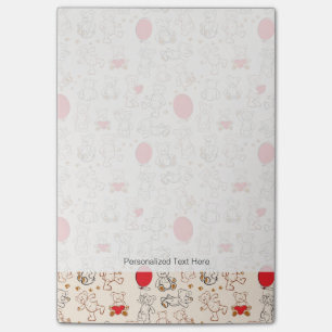 Texture With Teddy Bears Post-it Notes