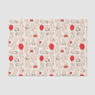 Texture With Teddy Bears Tissue Paper
