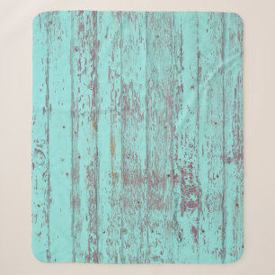 Texture wood barn aqua background sherpa blanket