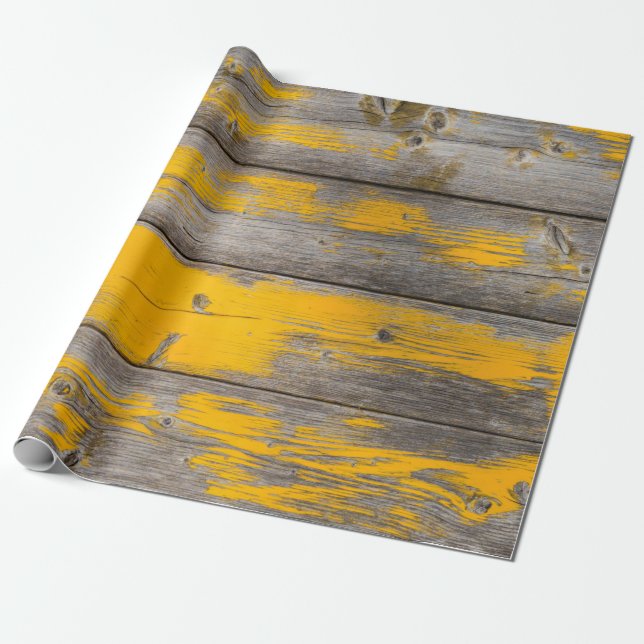 Texture wood wall yellow structure wrapping paper (Unrolled)