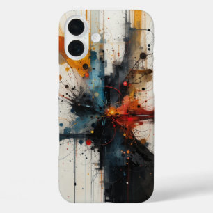 Textured Abstract Art iPhone 16 Plus Case