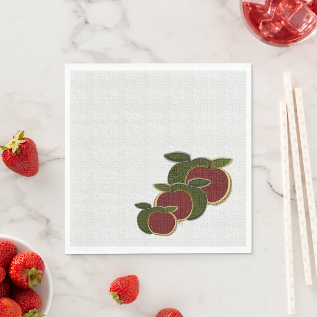 Textured Apples Country Napkin (Insitu)