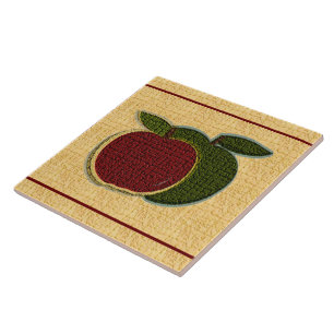 Textured Apples (gold) Tile