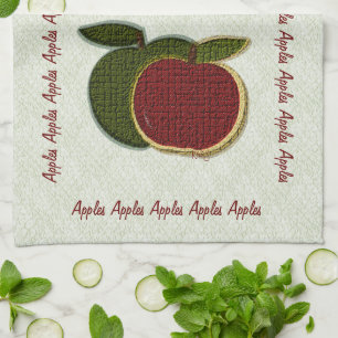 Textured  Apples (mint) Kitchen Towel
