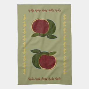 Textured Apples (sage) Kitchen Towel