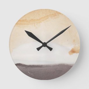 Textured background round clock