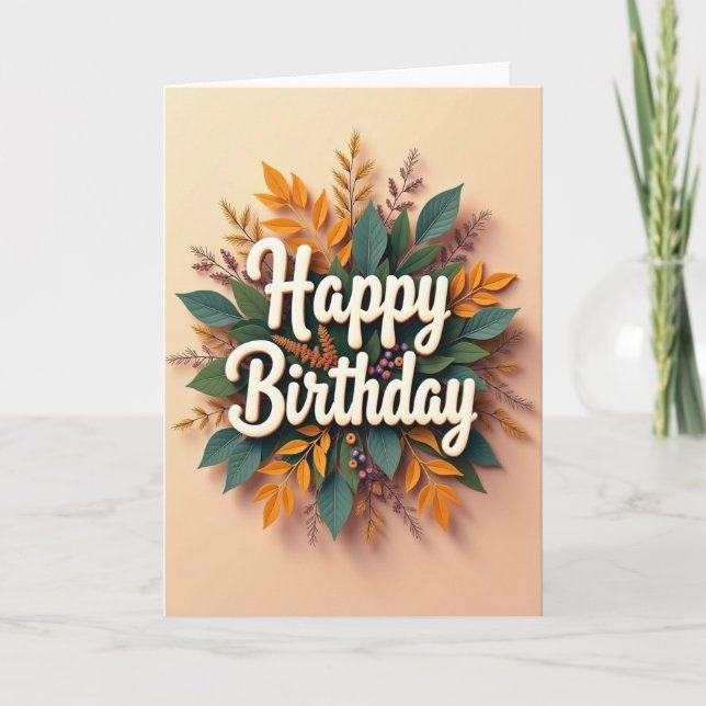 Textured Birthday Wishes Card (Front)
