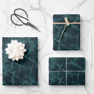 Textured black and turquoise wrapping paper sheet