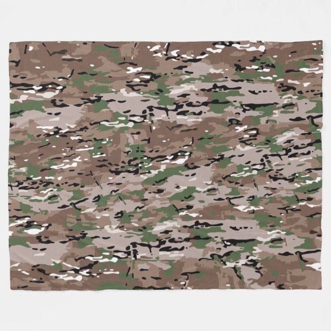 Textured Blended Army Camo Dog Fleece Blanket (Front (Horizontal))