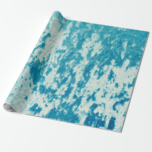 Textured blue background made of dense fabric. Con Wrapping Paper
