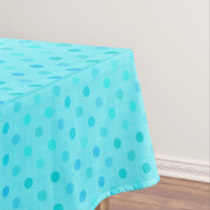 textured blue dots 2 tablecloth