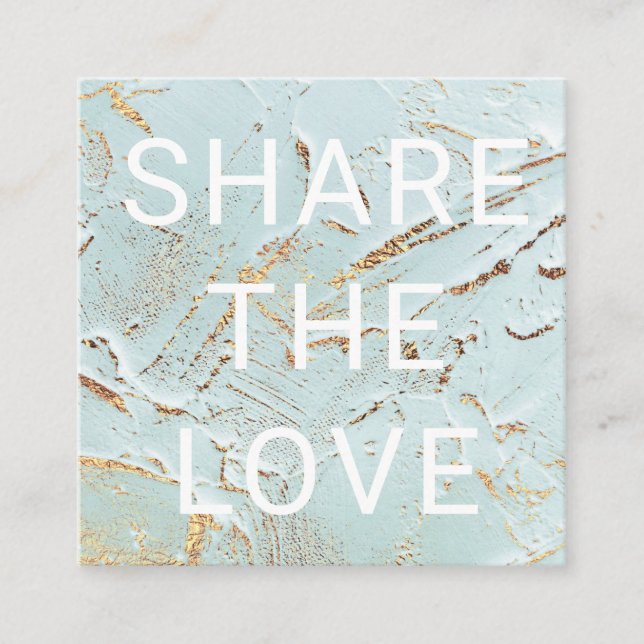 textured blue gold faux foil modern Loyalty Card (Front)