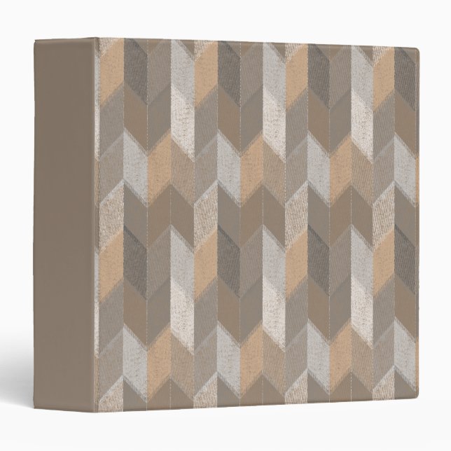 Textured Blue, Yellow, Olive Chevron. Binder (Front/Spine)