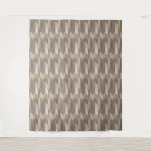 Textured Blue, Yellow, Olive Chevron. Tapestry