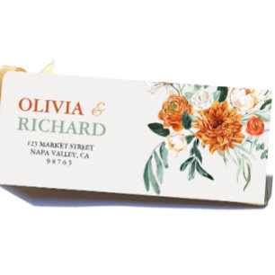 Textured Boho Pampas Grass Wedding Return Address