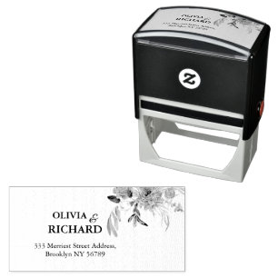 Textured Boho Pampas Grass Wedding  Self-inking Stamp